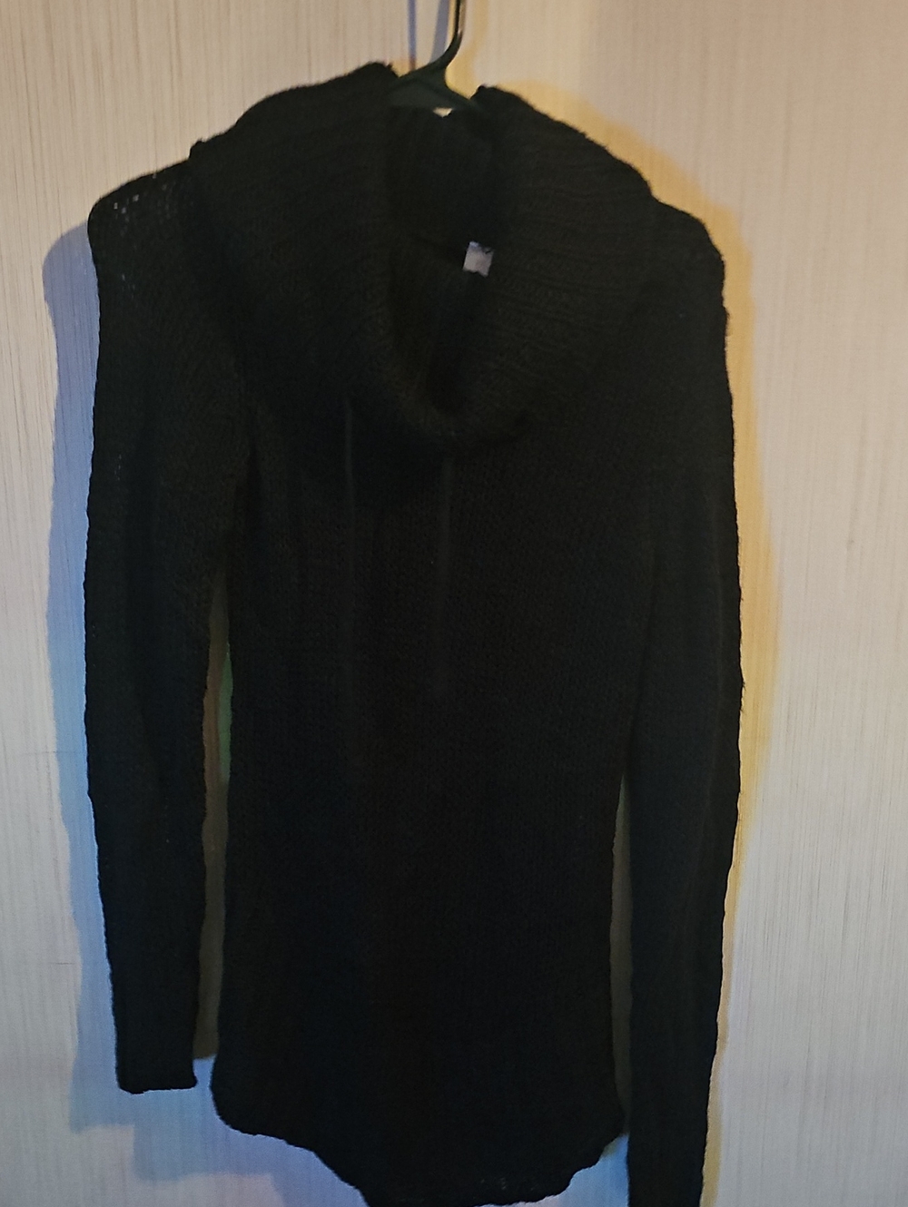 No Boundaries Black Cowl Neck Knit Sweater